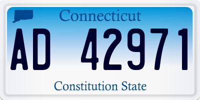 CT license plate AD42971