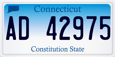 CT license plate AD42975
