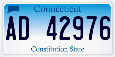 CT license plate AD42976