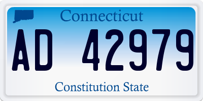 CT license plate AD42979