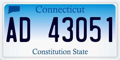 CT license plate AD43051