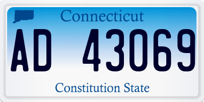 CT license plate AD43069