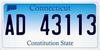 CT license plate AD43113