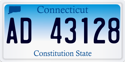 CT license plate AD43128