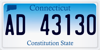 CT license plate AD43130