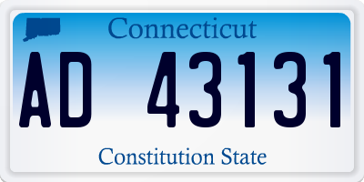 CT license plate AD43131