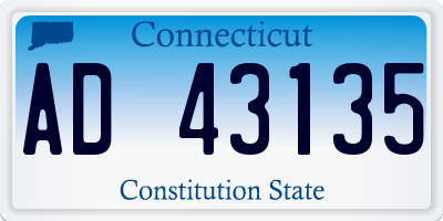 CT license plate AD43135