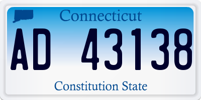 CT license plate AD43138