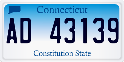 CT license plate AD43139