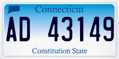 CT license plate AD43149