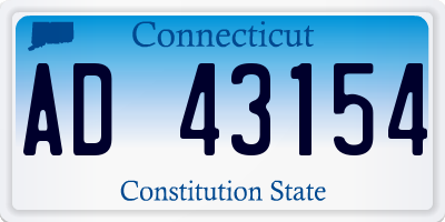 CT license plate AD43154