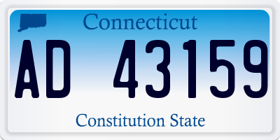 CT license plate AD43159