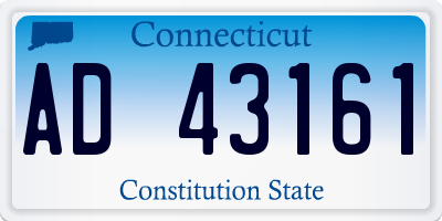 CT license plate AD43161