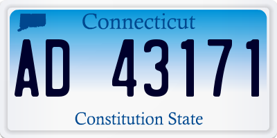 CT license plate AD43171