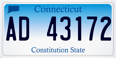 CT license plate AD43172