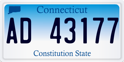 CT license plate AD43177