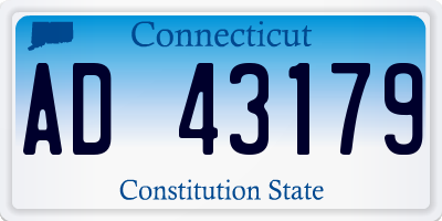 CT license plate AD43179