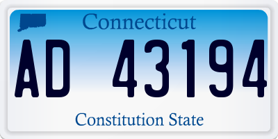 CT license plate AD43194