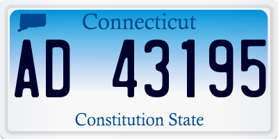 CT license plate AD43195