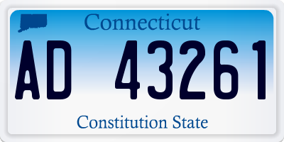 CT license plate AD43261