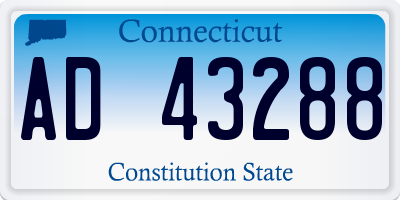 CT license plate AD43288