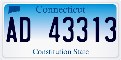 CT license plate AD43313