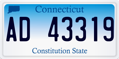CT license plate AD43319