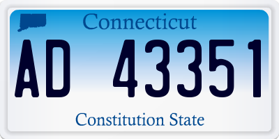 CT license plate AD43351