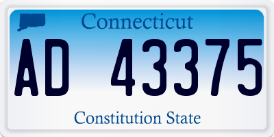 CT license plate AD43375
