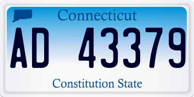 CT license plate AD43379