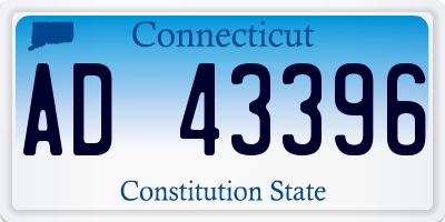 CT license plate AD43396