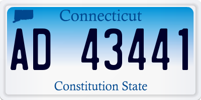 CT license plate AD43441