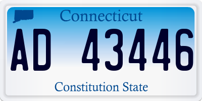 CT license plate AD43446