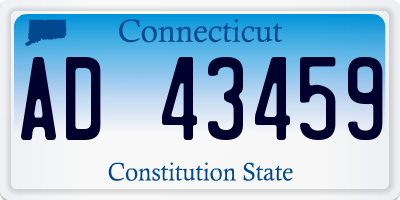 CT license plate AD43459