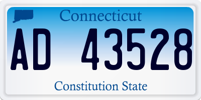 CT license plate AD43528