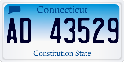 CT license plate AD43529
