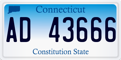 CT license plate AD43666