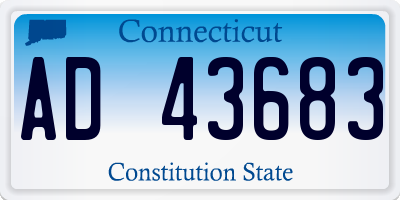 CT license plate AD43683