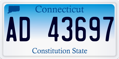 CT license plate AD43697