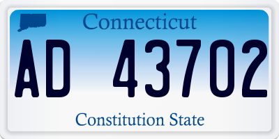 CT license plate AD43702
