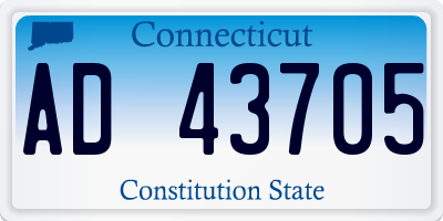 CT license plate AD43705