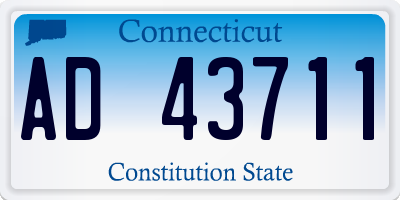 CT license plate AD43711