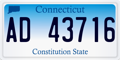 CT license plate AD43716