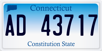 CT license plate AD43717