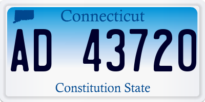 CT license plate AD43720