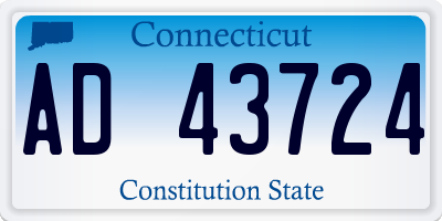 CT license plate AD43724