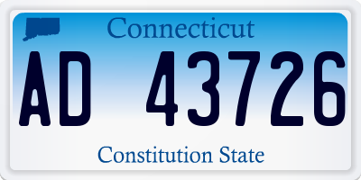 CT license plate AD43726