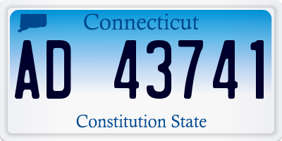 CT license plate AD43741