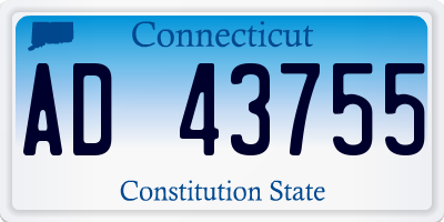 CT license plate AD43755