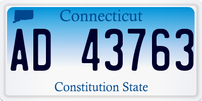 CT license plate AD43763